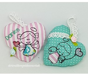 Stickserie Set "Engelchen" mit ITH - Anhänger & Herz